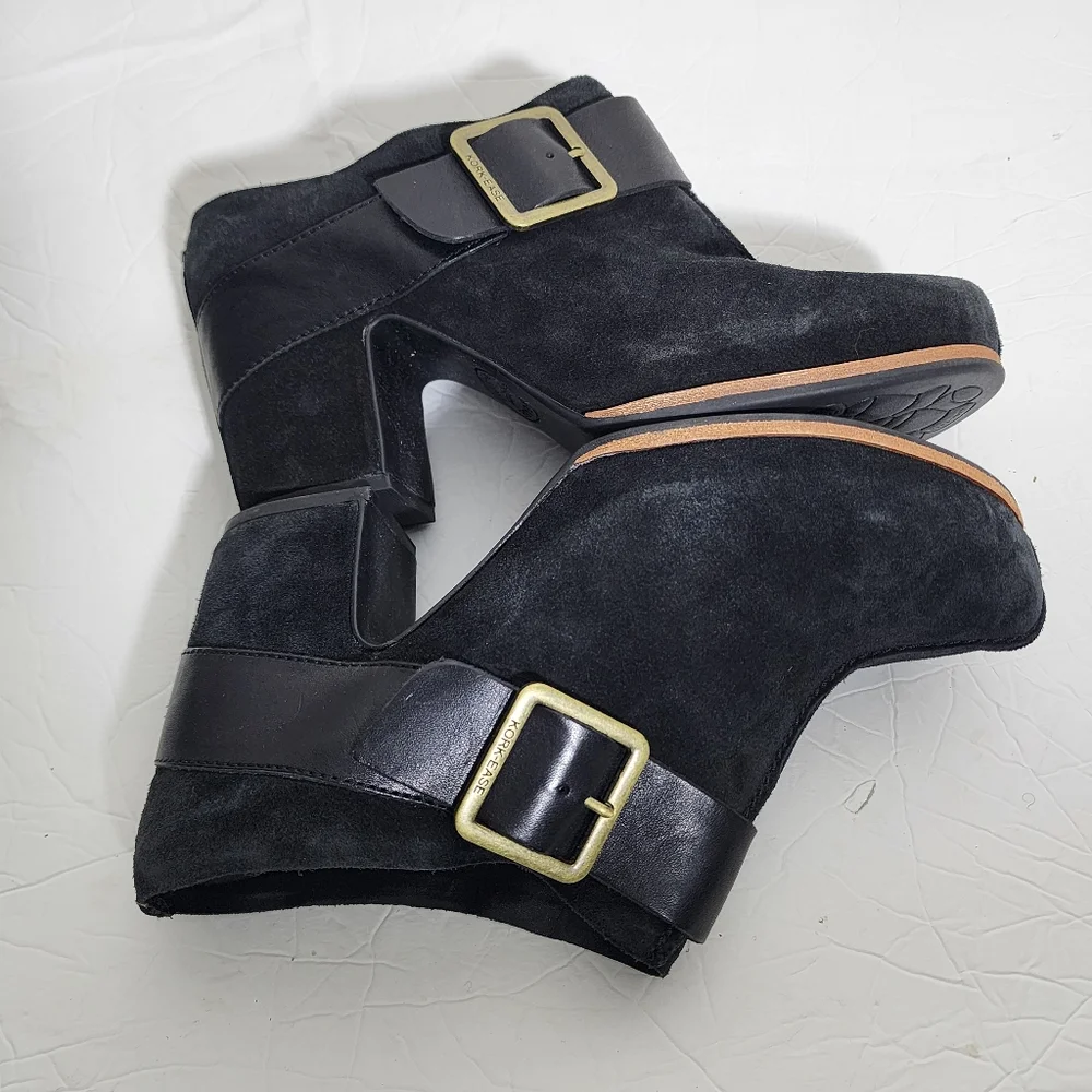 Kork-Ease Womens Shanaya Black Mules Size 10M Suede  Shoes Closed Toe - Picture 8 of 9